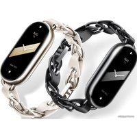 Фитнес-браслет Xiaomi Smart Band 8 (золотистый, с золотистым ремешком из кожи и металла, китайская версия)