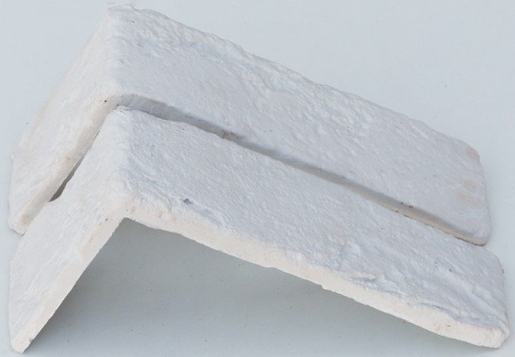 

Декоративный кирпич Stone Mill Кирпич шамотный угловой (белый)