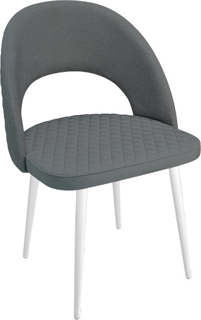 

Стул Трия Гэтсби К1К (белый матовый/микровелюр Jercy Graphite)