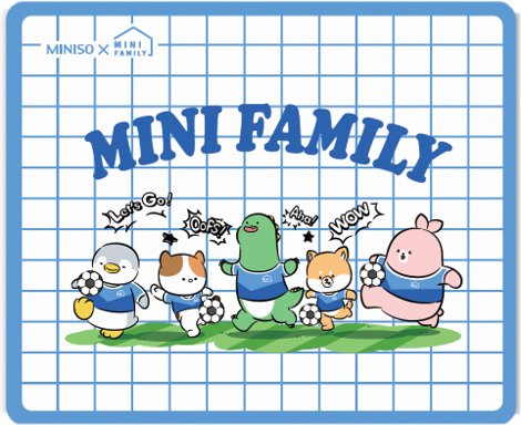 

Коврик для мыши Miniso Mini Family Sports Square (синий)