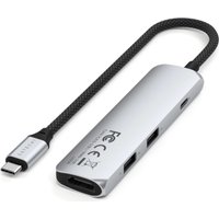 Док-станция Satechi 4-in-1 USB-C Slim Multiport Adapter 4K ST-P4SS (серебристый)