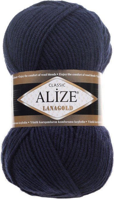 

Пряжа для вязания Alize Lanagold 58 (240 м, темно-синий)