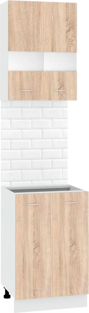 

Готовая кухня Кортекс-мебель Корнелия Экстра 50р2д без столешницы (дуб сонома)