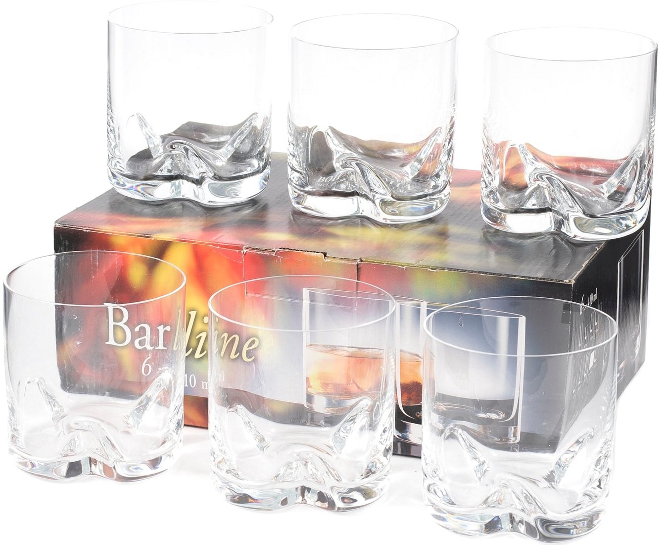 

Набор стаканов для виски Bohemia Crystal Barline 25089/133/410