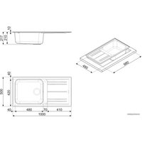 Кухонная мойка Smeg LZ150B