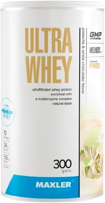 Протеин сывороточный (концентрат) Maxler Ultra Whey (фисташка/белый шоколад, 300г)