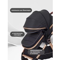Универсальная коляска Rant Basic Roller Gold RA161 (2 в 1, black)