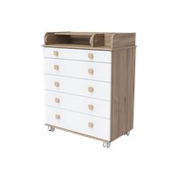 Детский комод Incanto Мишка с органайзером 800/5 PK-0060/01 (белый/дуб)