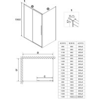Душевой уголок Niagara 90x100x195 NG-64-9A-A100-34 (хром/прозрачное стекло)