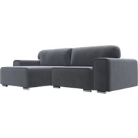 Угловой диван Лига диванов Лига-029 левый 121928L (велюр серый)