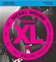 Струны для гитары D'Addario EXL170 45-100