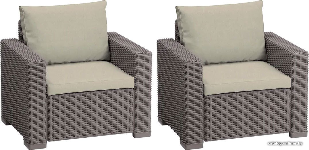 Набор садовой мебели Keter California Chair 231560 (2 шт, капучино)