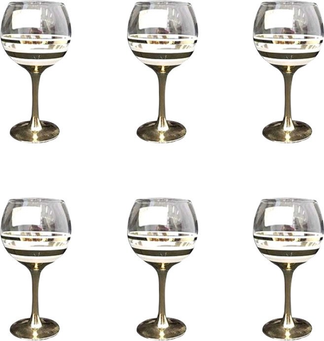 

Набор бокалов для вина Glasstar Line Gold LNK224-411-3 (6 шт)