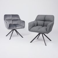 Интерьерное кресло AksHome Virginia (темно-серый MQ001-5/черный)