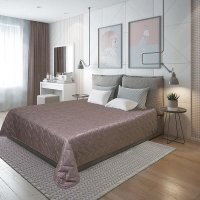 Покрывало Nivasan Модерн P.Md 240-6 (240x240, кофейный)