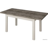 Кухонный стол Senira Кастусь 110-145x70 (бетон/белый)
