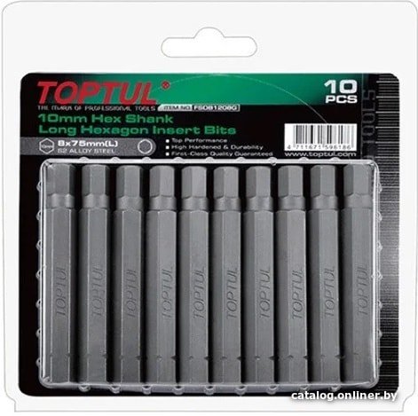 Набор бит Toptul FSDB1210G (10 предметов)