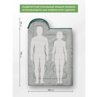 Спальный мешок RSP Outdoors Sleep 250 L (зелёный, молния слева)