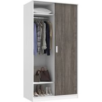 Шкаф-купе Кортекс-мебель Лагуна ШК01-00 (белый/орех элия)