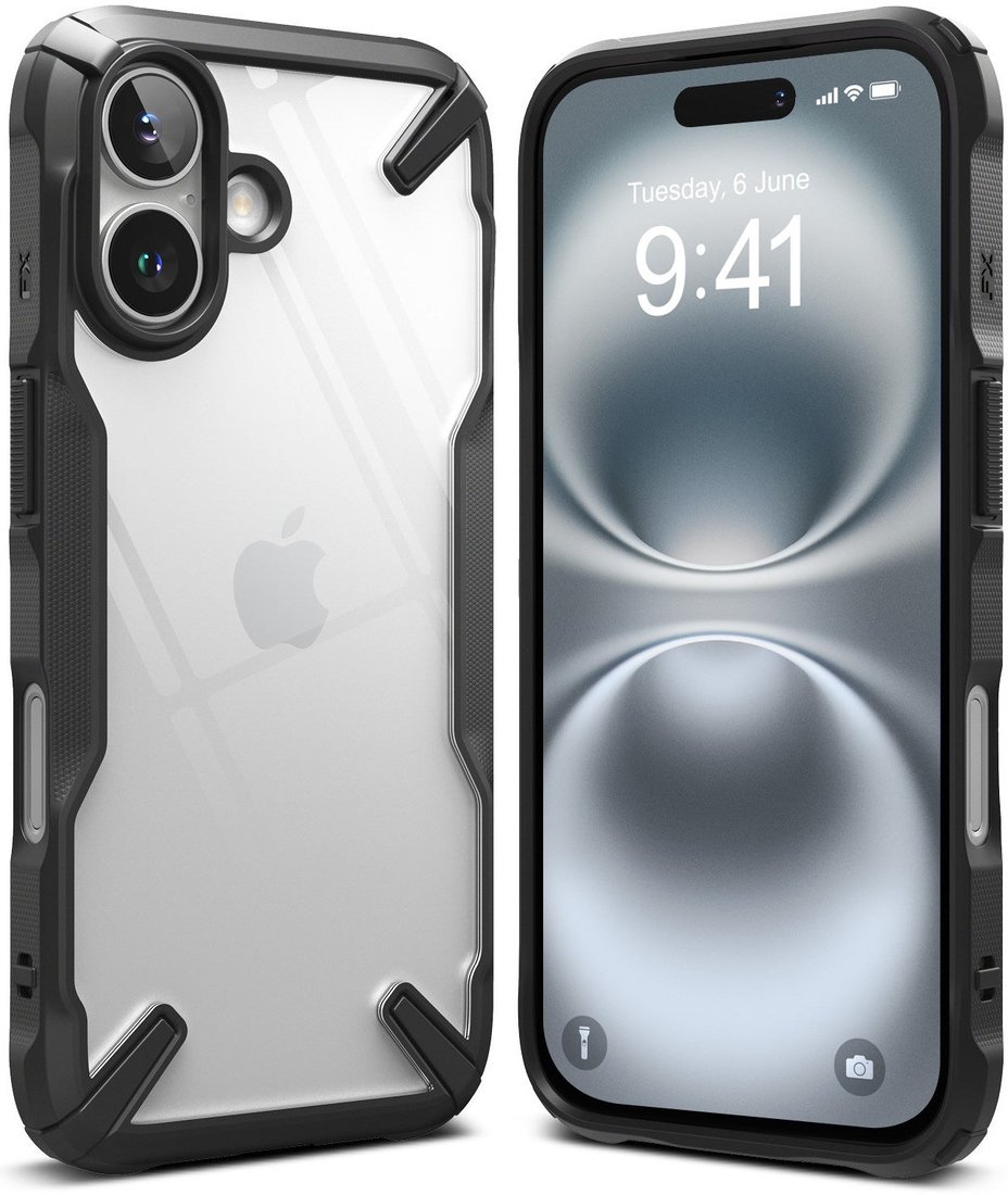 Чехол для телефона Ringke Fusion X для iPhone 16 (Black)
