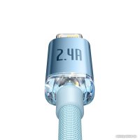 Кабель Baseus Crystal Shine USB Type-A - Lightning (2 м, голубой)