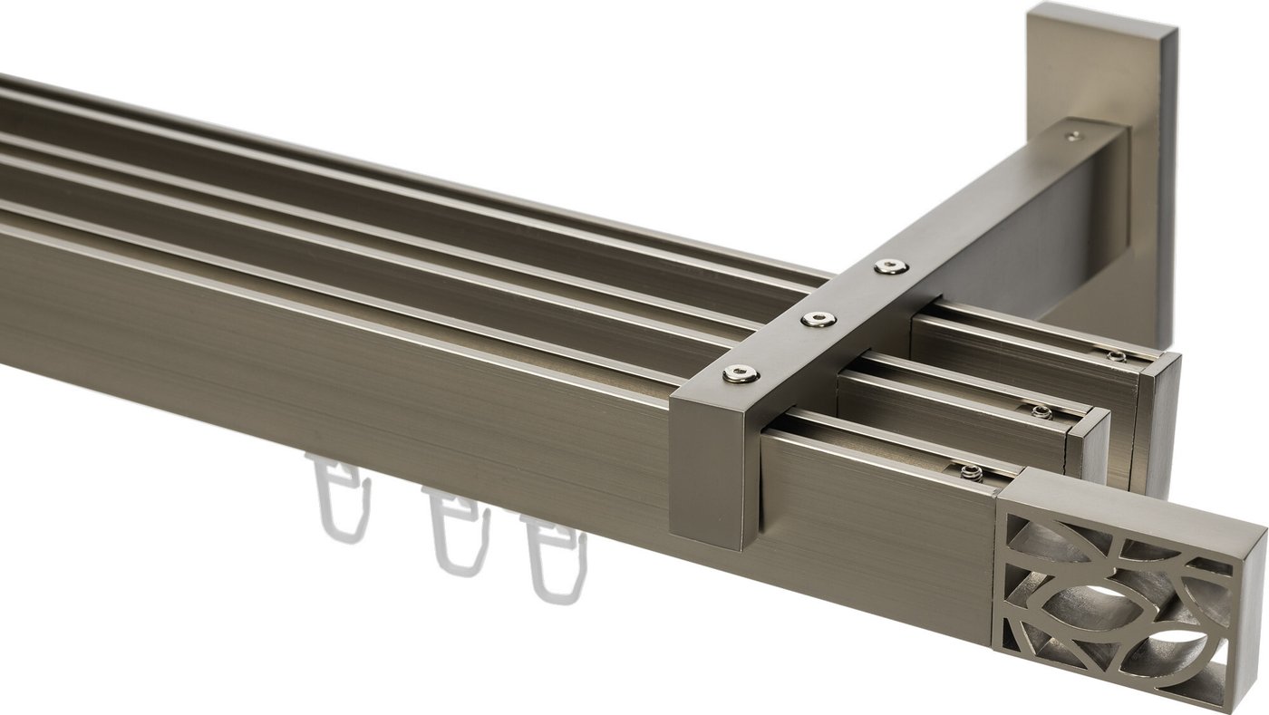 

Карниз для штор Sundays Home Флэт Лайн Грид тройной (составной, сатин, 3.2 м)