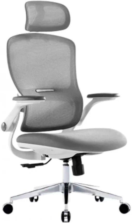 Офисное кресло SitUp Sity White Chrome (сетка Grey/Grey)
