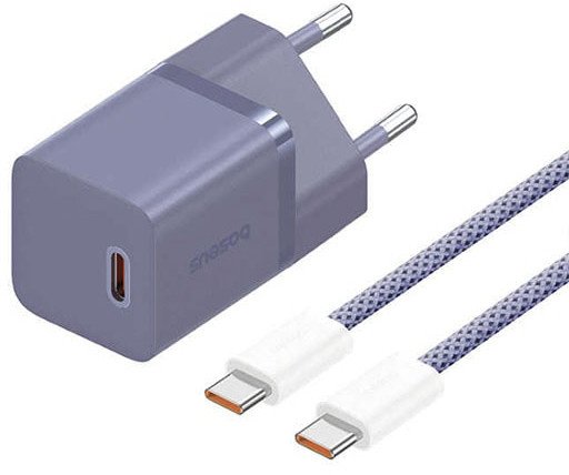 

Сетевое зарядное Baseus GaN5 Fast Charger Mini 1C 30W P10110902523-00 Type-C (фиолетовый)