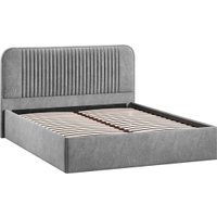 Кровать Трия Тиффани Тип 1 c ПМ и заглушиной 160x200 (микровелюр Wellmart Silver)
