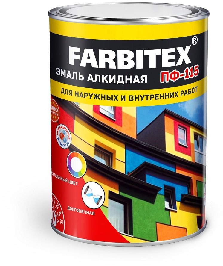 

Эмаль Farbitex ПФ-115 2.7 кг (матовый белый)