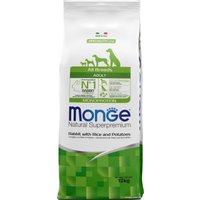 Сухой корм для собак Monge All Breeds Adult Monoprotein Rabbit, Rice and Potatoes (для всех пород с кроликом, рисом и картофелем) 12 кг