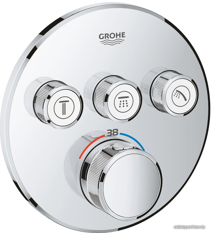 Смеситель без скрытого механизма Grohe Grohtherm SmartControl 29121000 (хром)