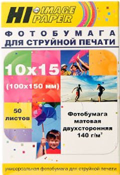 

Фотобумага Hi-Black Hi-Image Матовая двусторонняя 10x15 140 г/кв.м. 50 л [A21178]
