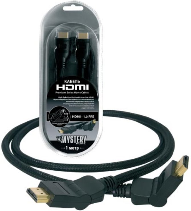 

Кабель Mystery HDMI - HDMI HDMI1.0pre (1 м, черный)