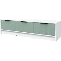 Тумба Интерлиния ТВ Концепт КТ-ТВ3-35 Техно (белый платинум/мята)