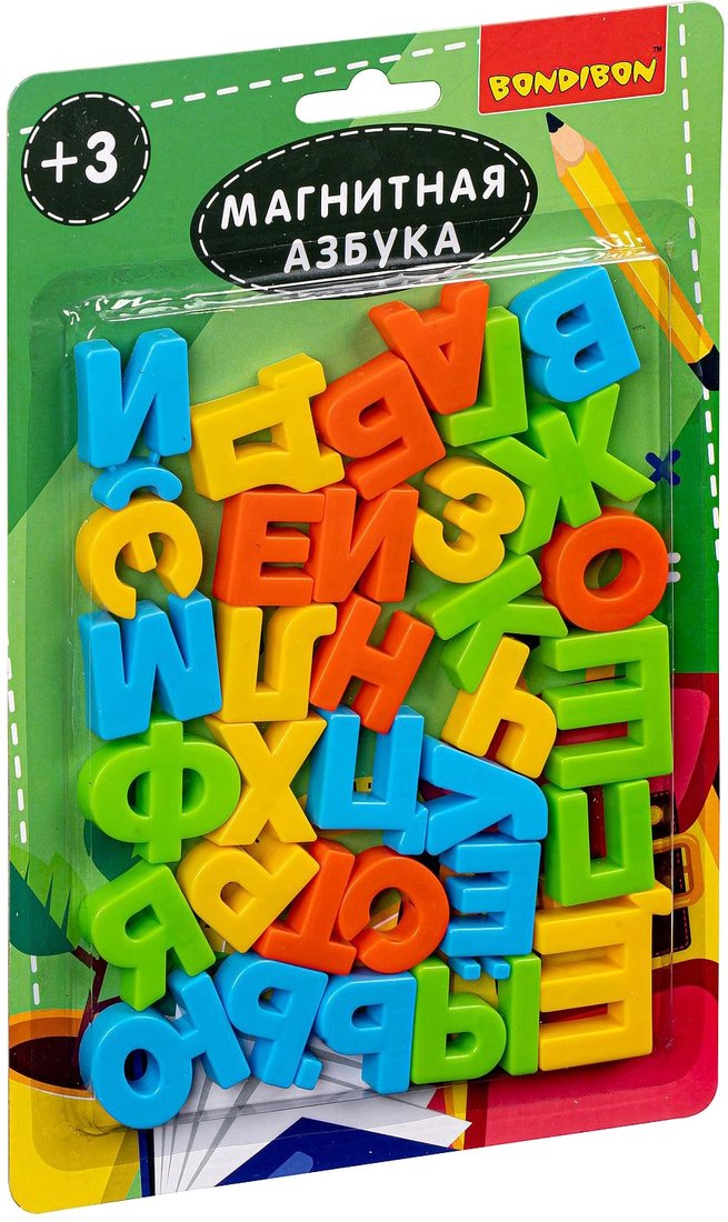 

Алфавит Bondibon Магнитные игры Азбука 33 буквы ВВ5050