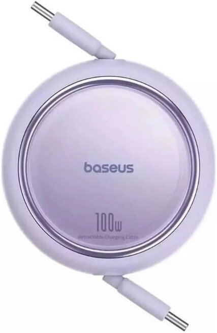 Кабель Baseus Free2Pull Mini Retractable Charging Cable 100W USB Type-C - USB Type-C (1.5 м, сиреневый)