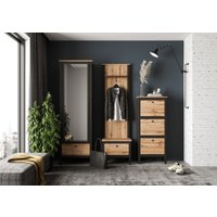 Тумба для обуви Black Red White Loft KOM1K/55 (дуб вотан/черный)