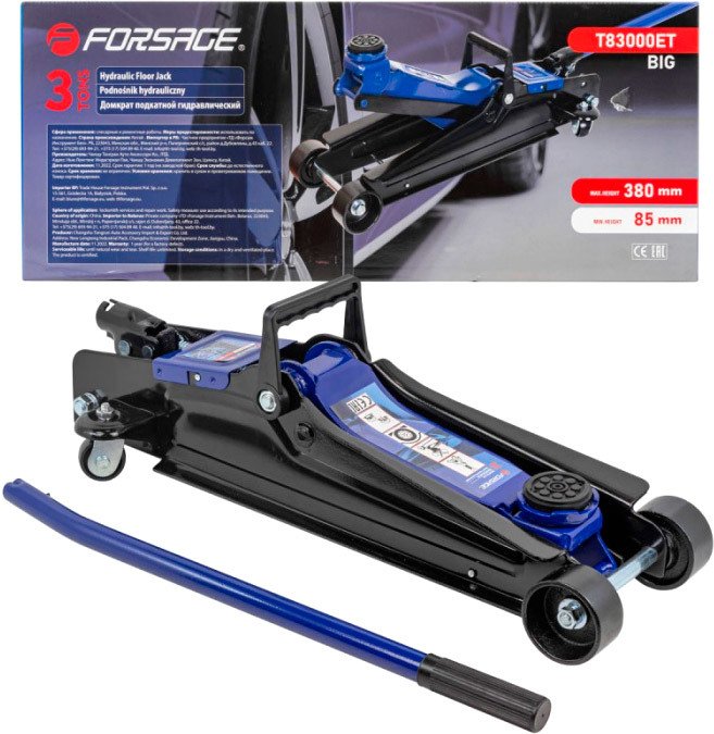 

Подкатной домкрат FORSAGE F-T83000ET 3т