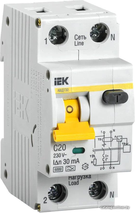 Дифференциальный автомат IEK АВДТ 32 C20 MAD22-5-020-C-30
