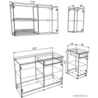 Готовая кухня ЭлиГард Urban 1.6 (белый)