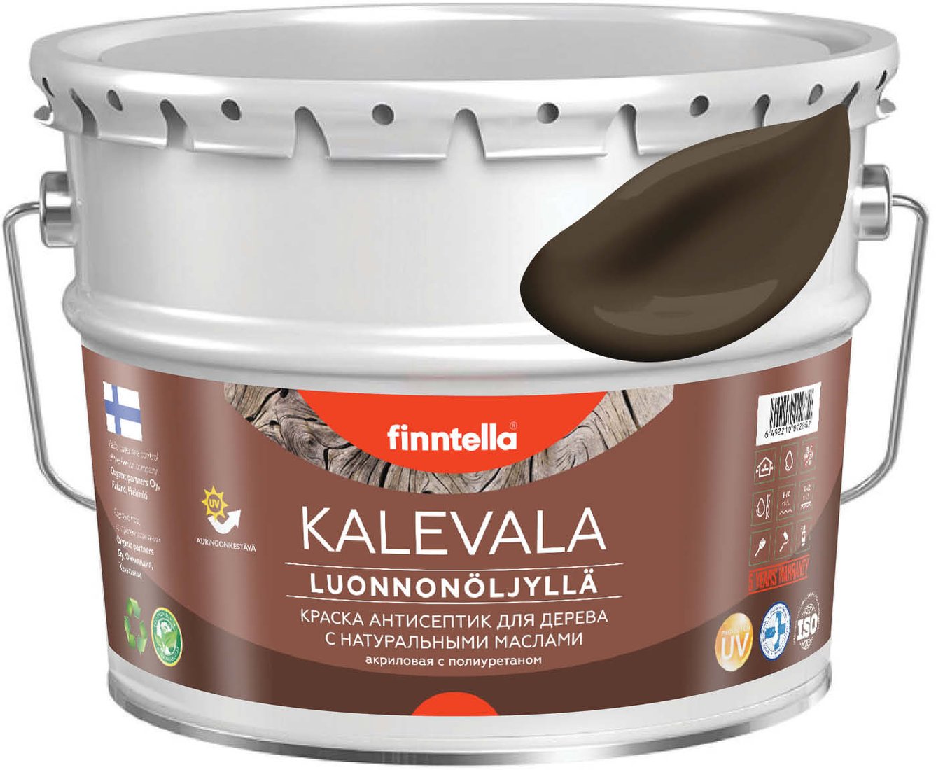 

Краска Finntella Kalevala Suklaa F-13-1-9-FL072 9 л (коричневый)