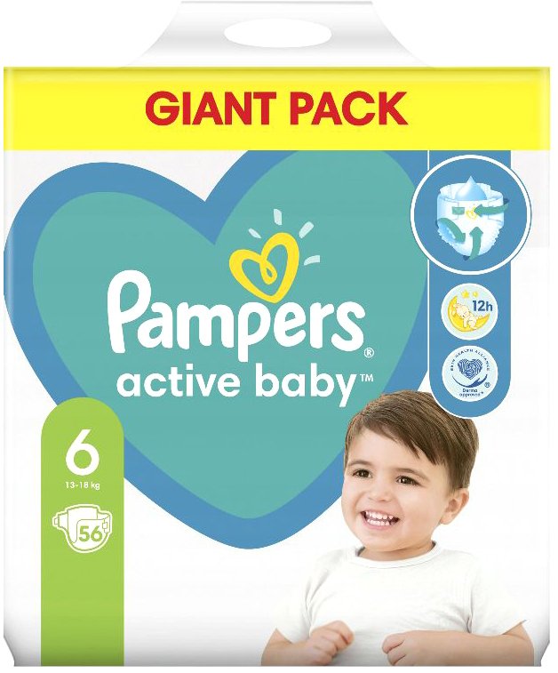 

Подгузники Pampers Active Baby Giant Pack S5 13-18 кг (56 шт)