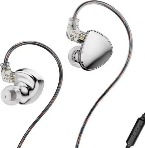 

Наушники TRN MT5 3.5 мм (серебристый, с микрофоном)