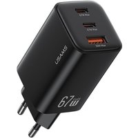 Сетевое зарядное Usams CC265 67W GaN (черный)