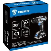 Дрель-шуруповерт Deko Loner 20V 085-1006 (с 1-им АКБ)