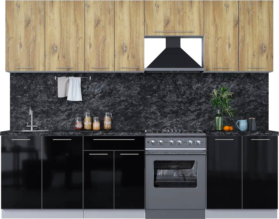 

Кухонный модуль Интерлиния Мила Пластик 2.7 А (дуб эпоксид/черный/кастилло темный)