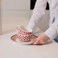 Блюдо AksHome Love Print 11x6 (красный принт) в Могилеве