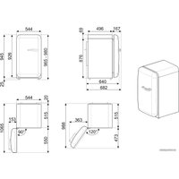 Однокамерный холодильник Smeg FAB10LDUJ2