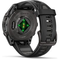 Умные часы Garmin Fenix 8 Sapphire 43мм (титановый угольно-черный DLC, пепельно-серый ремешок)